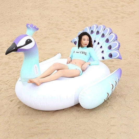 Peacock Inflatable Pool Float Lounger - Woosir