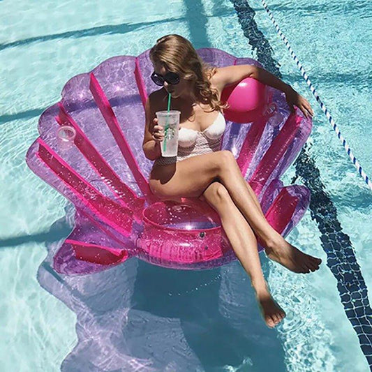 Pink Shell Inflatable Pool Float - Woosir