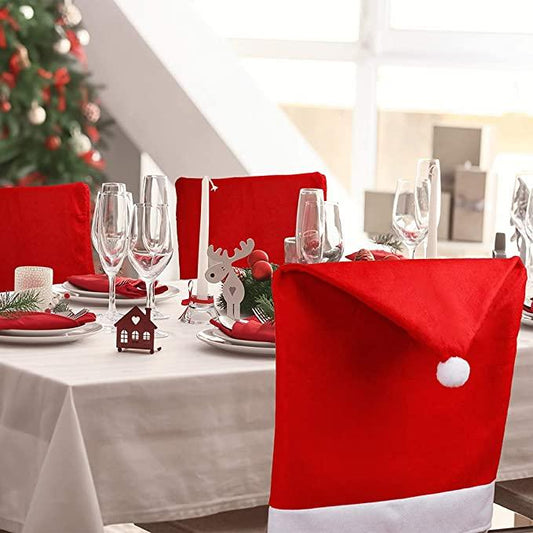 Santa Claus Hat Chair Covers For Christmas (3 pack) - Woosir