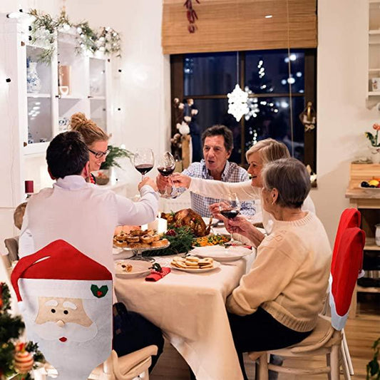 Santa Claus Hat Chair Covers For Christmas (3 pack) - Woosir