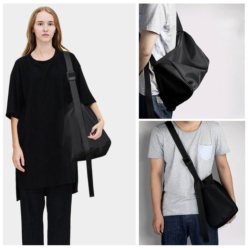 Simple Black Fitness Travel Large Capacity Shoulder Bag - Woosir