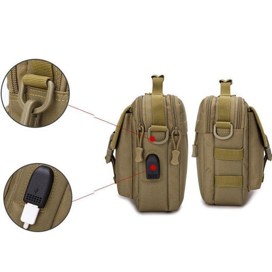 USB Molle Messenger Bags Shoulder Sling Pack - Woosir