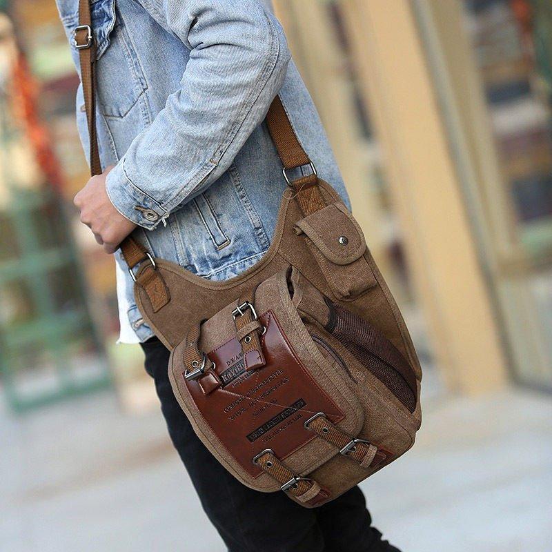 Vintage Canvas Shoulder Molle Messenger Bag - Woosir