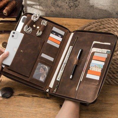 Vintage Leather Case For The iPad Pro 11" With Zipper - Woosir