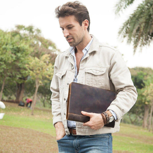 Vintage Leather Laptop Case For Macbook 13.3 Inch - Woosir