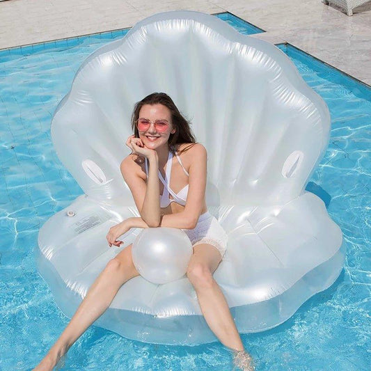 White Shell Inflatable Pool Raft - Woosir