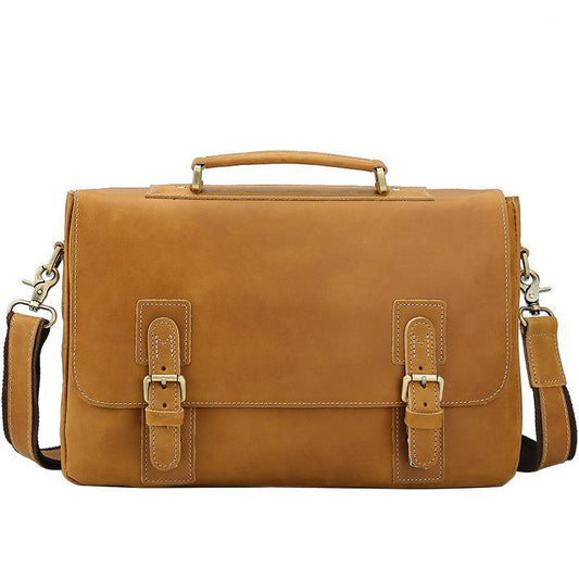 Woosir 14 Inches Genuine Leather Messenger Bag - Woosir