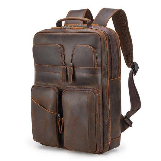 Woosir 15.6 inch Computer Leather Backpack College 17" - Woosir