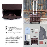 Woosir 19 Inch Travel Luggage Vintage Leather Suitcase - Woosir