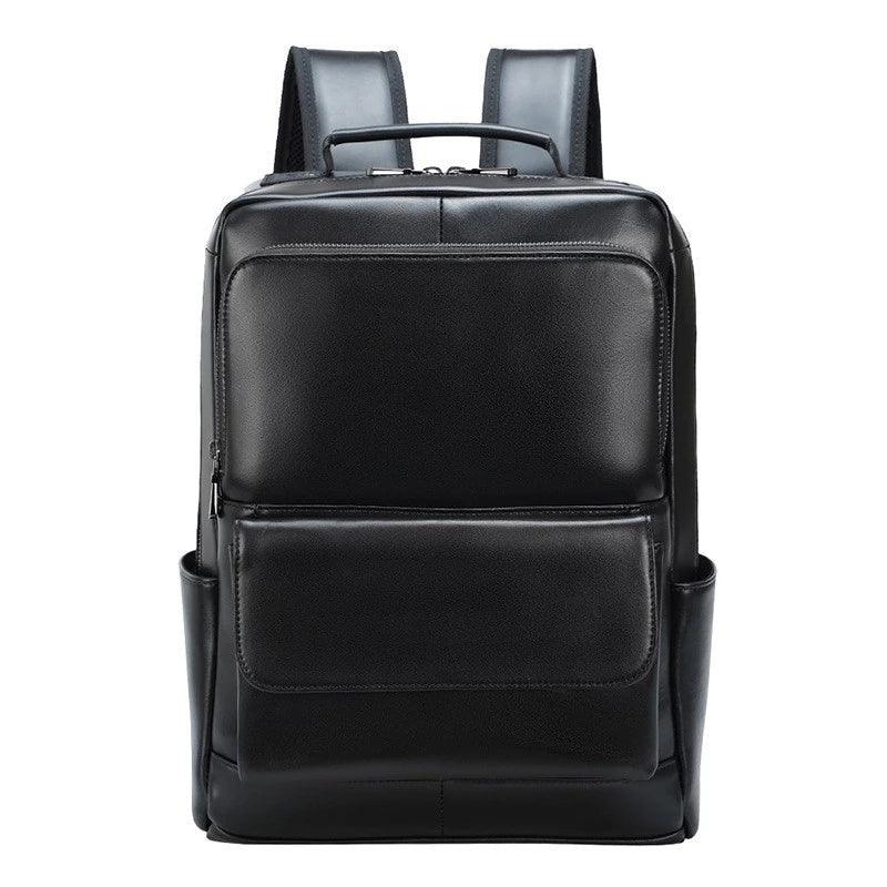 Woosir Black Leather 14 inch Laptop Backpacks Woosir Black Leather 14 inch Laptop Backpacks
