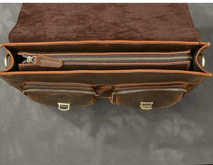 Woosir Brown Convertible Laptop Backpack Briefcase - Woosir