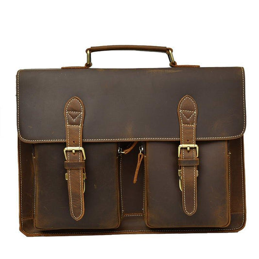 Woosir Brown Convertible Laptop Backpack Briefcase - Woosir
