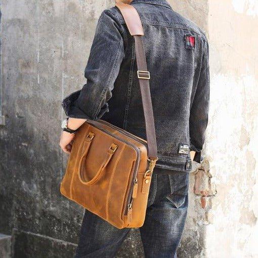 Woosir Business Leather Briefcase for Men - Woosir