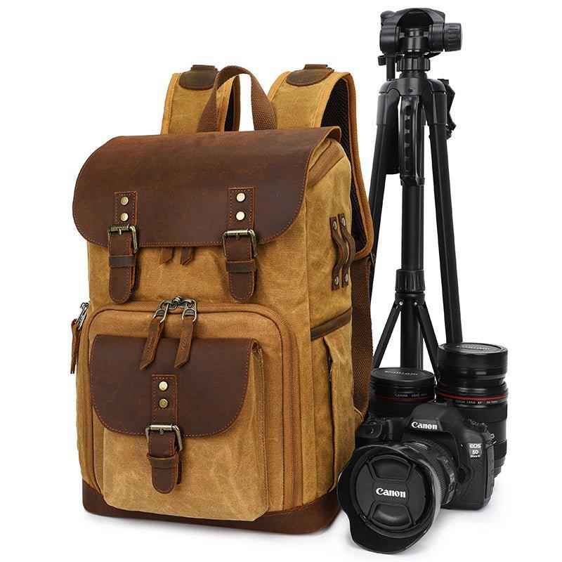 Military Style Canvas DSLR Camera Backpack - Woosir