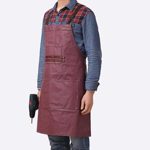 Woosir Canvas And Leather Woodworking Apron - Woosir