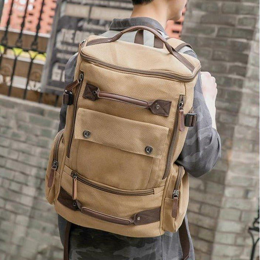 Canvas Backpack Casual Vintage Daypack - Woosir