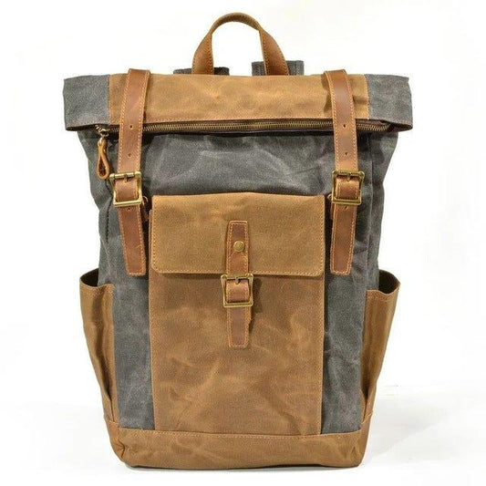 Vintage Canvas Backpack Rucksack Mens - Woosir