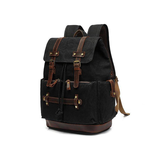 Vintage Canvas Backpack with Laptop Sleeve - Woosir
