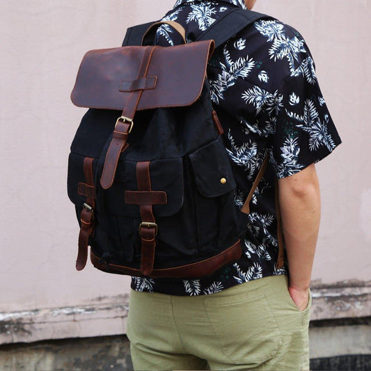 Mens Vintage Backpack Rucksack for Laptop - Woosir