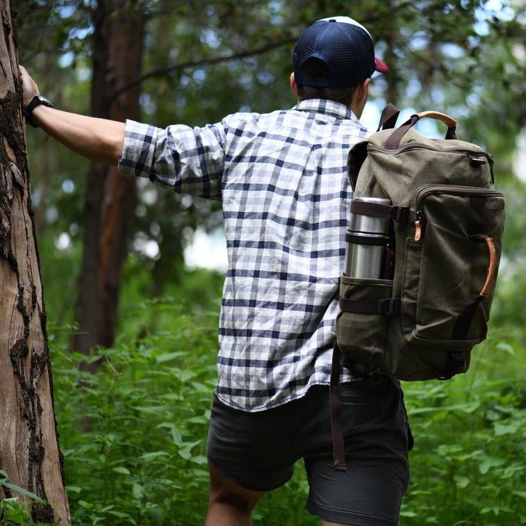 Canvas Backpack Vintage Large School Duffel - Woosir