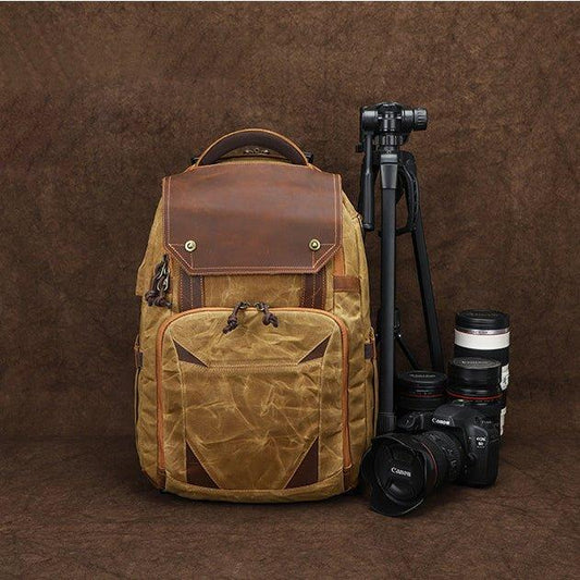 Woosir Canvas Camera Backpack with Laptop Compartment - Woosir