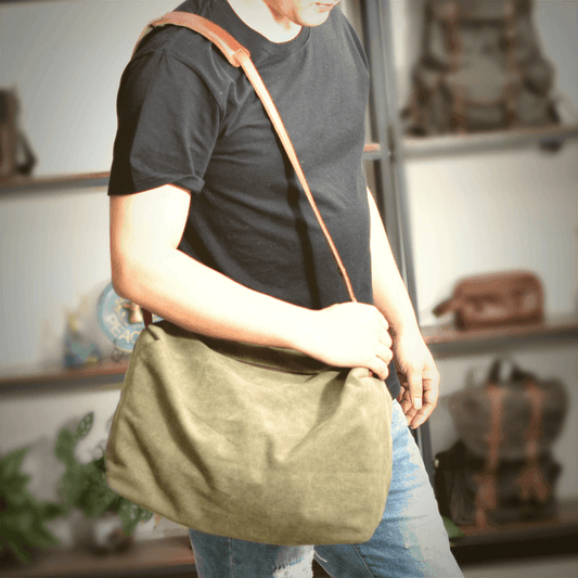 Canvas Crossbody Messenger Bag Men - Woosir