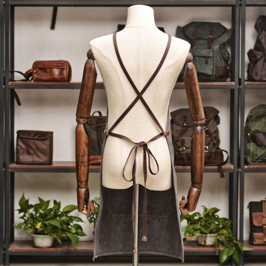 Woosir Canvas Garden Apron with Pockets - Woosir