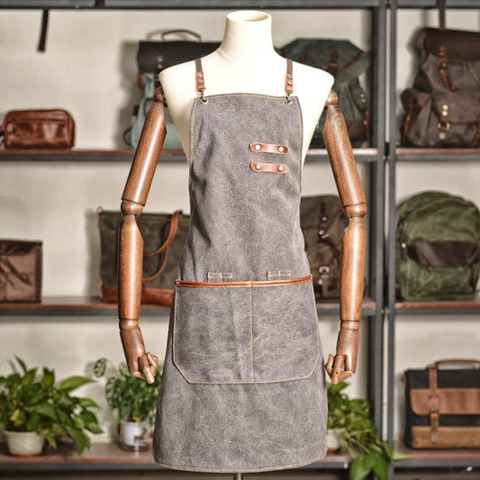 Woosir Canvas Garden Apron with Pockets - Woosir