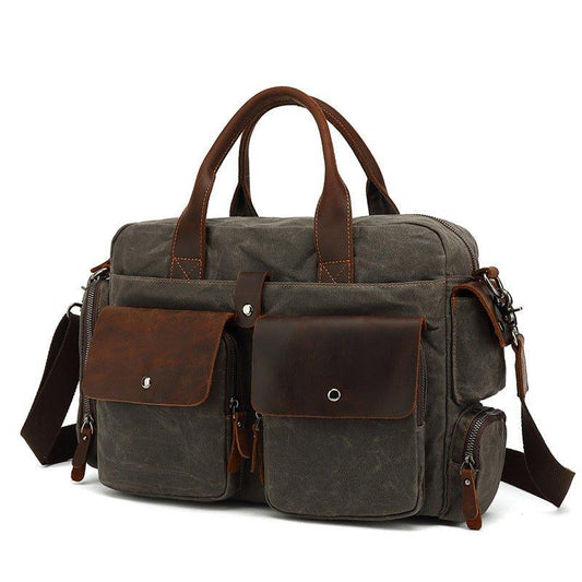 Woosir Canvas Men Satchel with Laptop Compartment - Woosir