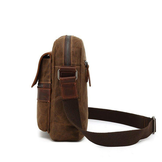 Small Canvas Crossbody Messenger Bag for Man - Woosir