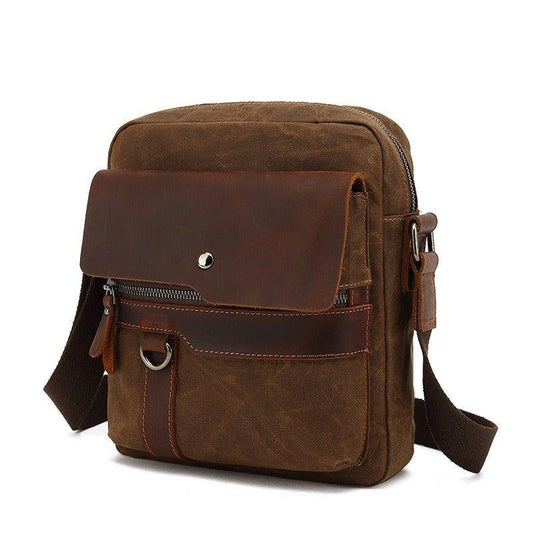 Small Canvas Crossbody Messenger Bag for Man - Woosir