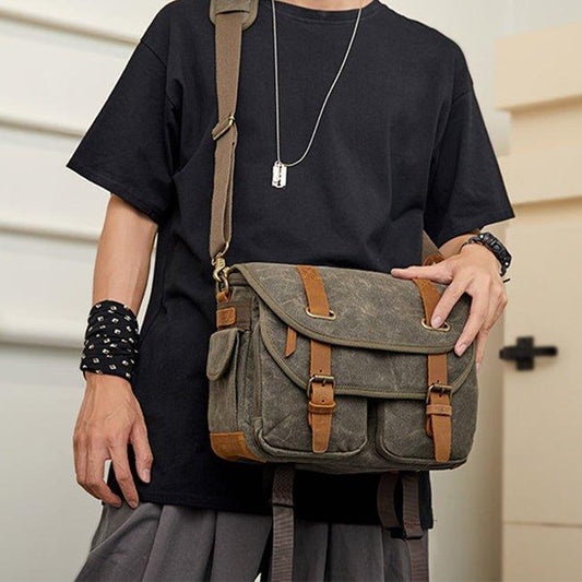 Woosir Canvas Shoulder Messenger Camera Bag - Woosir