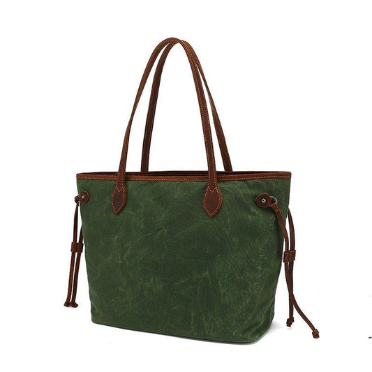 Woosir Canvas Tote Purse Bags with Zipper and Drawstring - Woosir