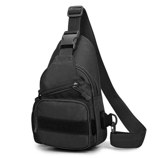 Sac de poitrine à bandoulière gris | 3 poches | Léger et pratique Sac de poitrine à bandoulière gris | 3 poches | Léger et pratique