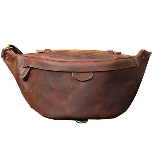Cowhide Leather Vintage Cross Body Bag - Woosir