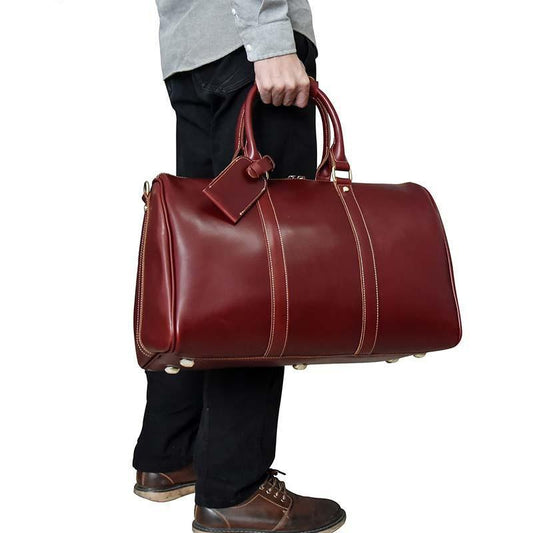 Woosir Crazy Horse Genuine Leather Vintage Duffel Bag - Woosir
