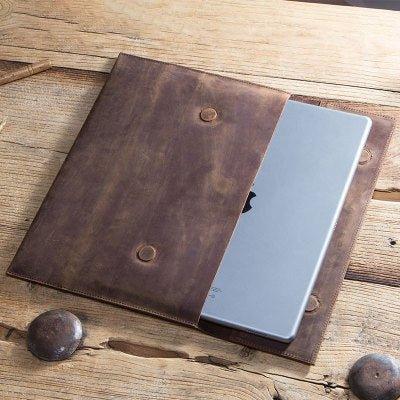 Woosir Crazy Horse Leather Sleeve for MacBook Pro - Woosir