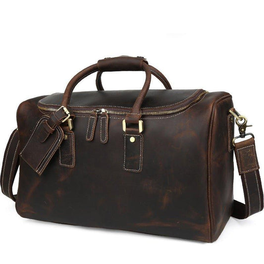 Woosir Crazy Horse Leather Vintage Luggage Duffle Bag - Woosir