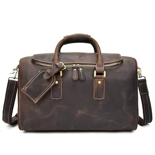 Woosir Crazy Horse Leather Vintage Luggage Duffle Bag - Woosir