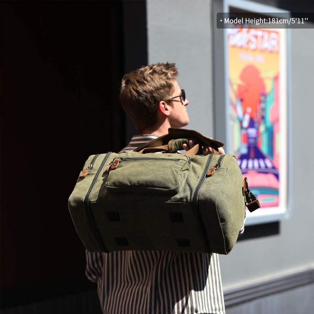 Extra Large Travel Canvas Duffle Bag Men Women - Woosir