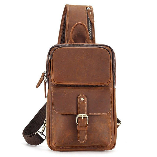 Leather Cross Body Sling Bag - Woosir