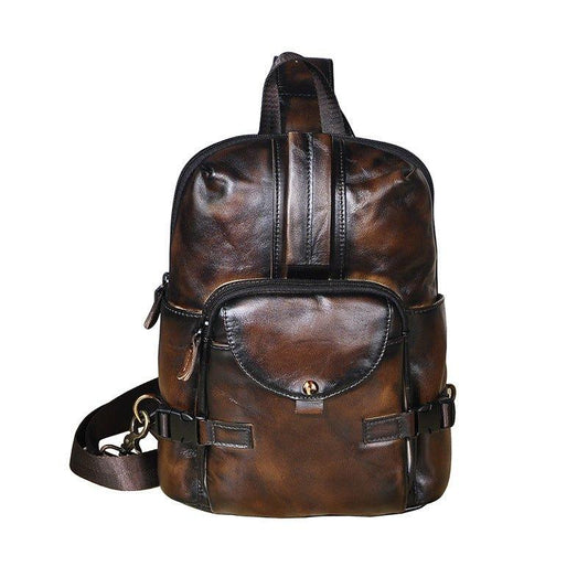 Genuine Leather Sling Bag Vintage - Woosir