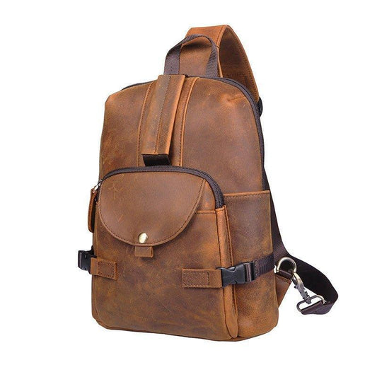 Genuine Leather Sling Bag Vintage - Woosir