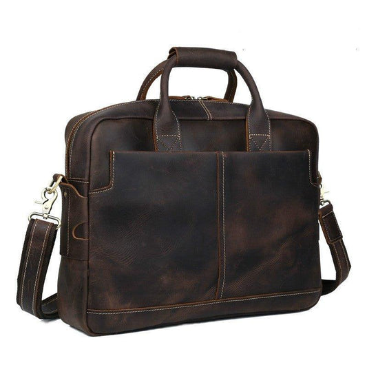 Woosir Leather Briefcase for Men 16 Inches Laptop Bag - Woosir