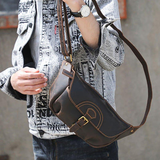 Genuine Leather Cross Body Bag for Men - Woosir