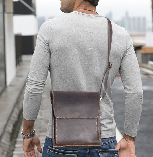 Woosir Genuine Leather Messenger Shoulder Bag for Men - Woosir