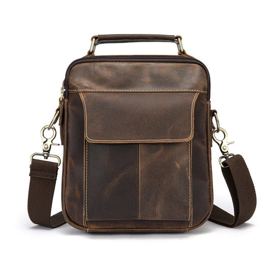 Woosir Vintage Leather Messenger Shoulder Bag for Men - Woosir