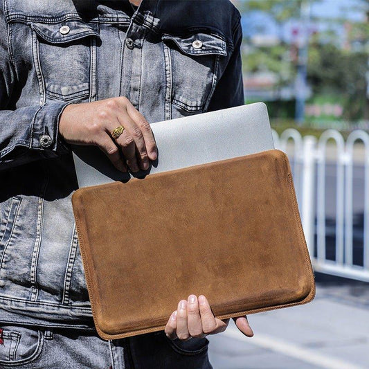 Woosir Vintage Leather Sleeve for 15.4 Inch Macbook Pro - Woosir