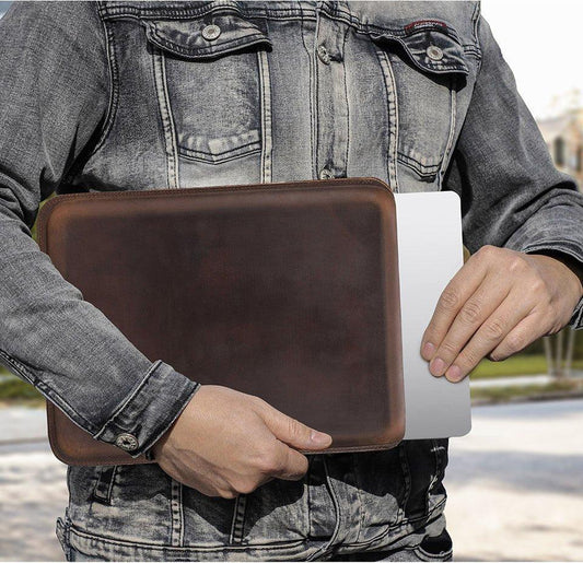 Woosir Vintage Leather Sleeve for 15.4 Inch Macbook Pro - Woosir