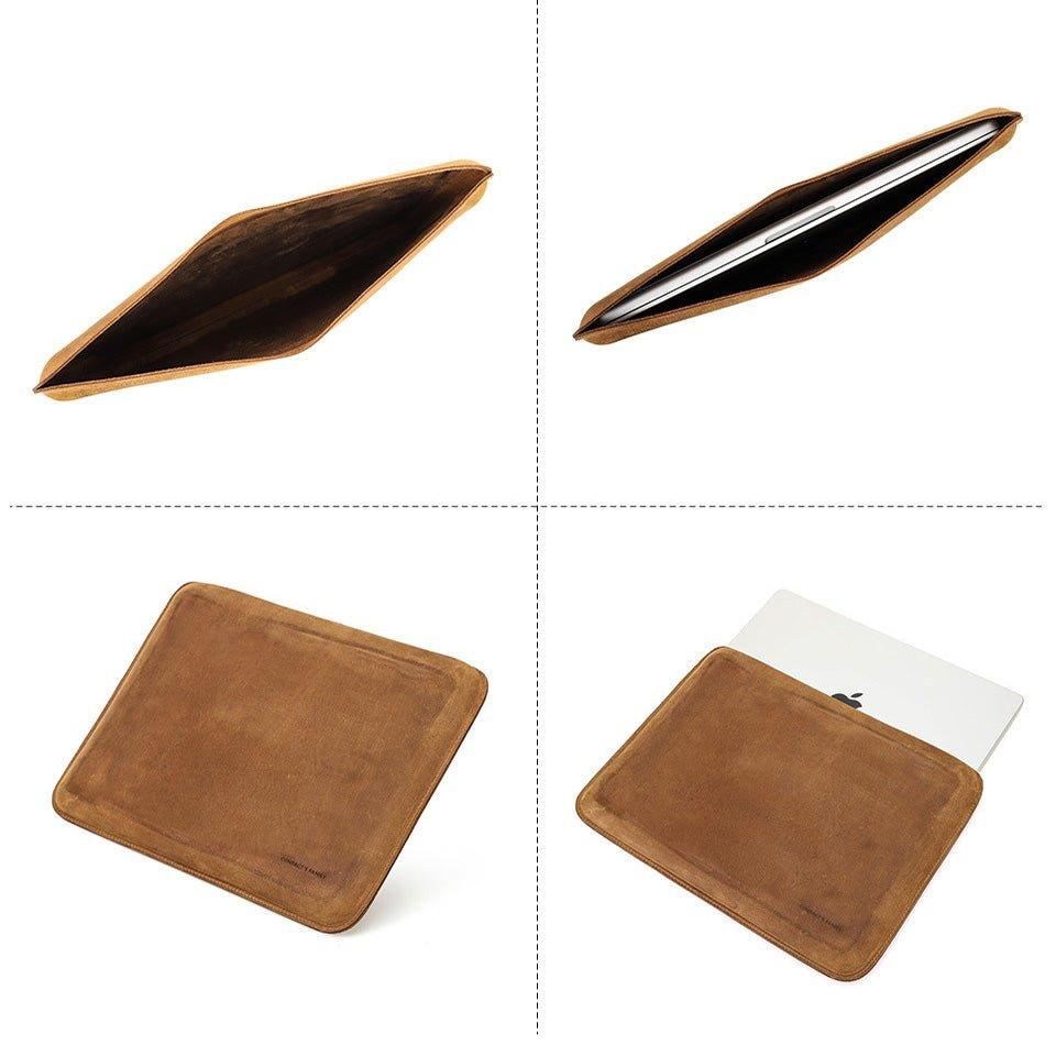 Woosir Vintage Leather Sleeve for 15.4 Inch Macbook Pro - Woosir